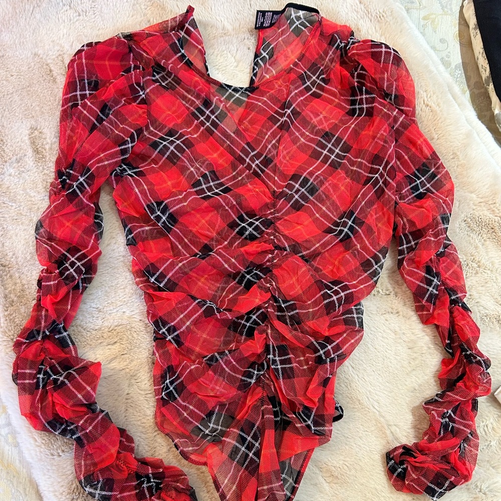 Victorias Secret Plaid bodysuit